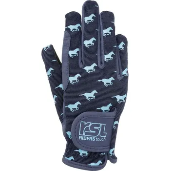 Jezdecké rukavice RSL Rukavice jezdecké Norway Summer RSL, dětské, navy/light blue XS