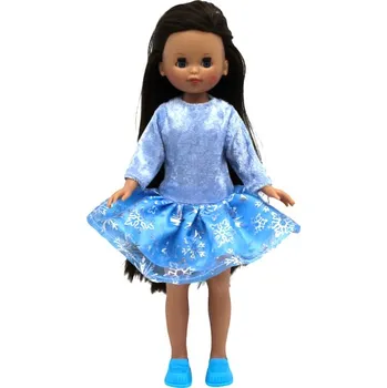 Panenka Panenka Elena v modrých třpytivých šatech od firmy Folk Artesanía (35 cm )