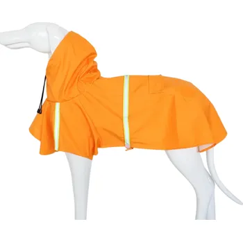 Obleček pro psa Pláštěnka pro psa 2–3 kg s kapucí a reflexními prvky Velikost M 41 cm hrudník 30 cm délka Kapsa na suchý zip Voděodolný obleček oranžová