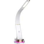 LED stolní lampička Immax CORELLA s Qi nabíjením bílá +zlaté prvky RGB podsvícení