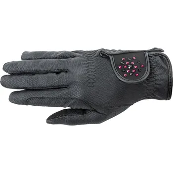 Jezdecké rukavice RSL Rukavice jezdecké s kamínky Ascona RSL, černé S