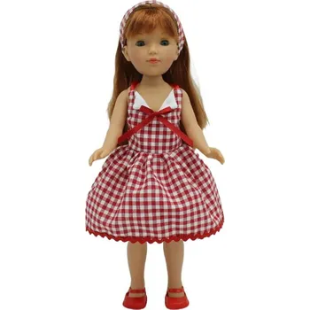 Panenka Panenka Pepa´s v kostičkovaných šatech od firmy Folk Artesanía (41 cm )