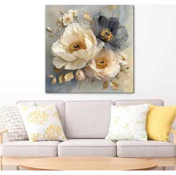 Obraz Dřevěný obraz květin - Pivoňky | DUBLEZ