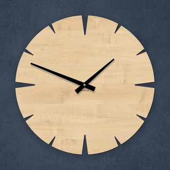Hodiny Moderní nástěnné hodiny, Javor | DUBLEZ