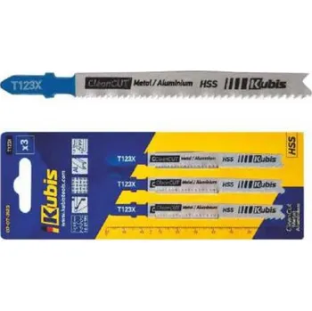 Pilové listy 3 ks, řezání kovu, plastů o tloušťce 1.5-10 mm, rozteč zubů 1.2-2.5, T123X P