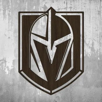 Obraz Dřevěné logo na zeď - Vegas Golden Knights | DUBLEZ