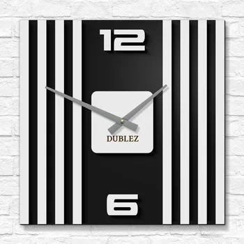 Hodiny Luxusní dřevěné hodiny - Lamely, Bílá | DUBLEZ