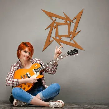 Obraz Dřevěný symbol - Metallica Ninja Star, Třešeň | DUBLEZ