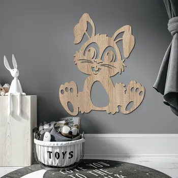 Obraz Dekorace do dětského pokoje - Zajíček, Dub Sonoma | DUBLEZ