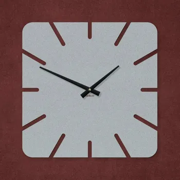 Hodiny Nástěnné hodiny do kuchyně - Quadra, Stříbrná | DUBLEZ