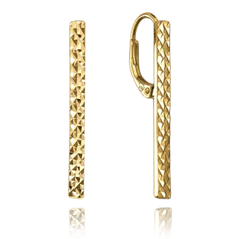 Souprava šperků MINET Pozlacené stříbrné náušnice broušené TYČKY JMAS0198GE00