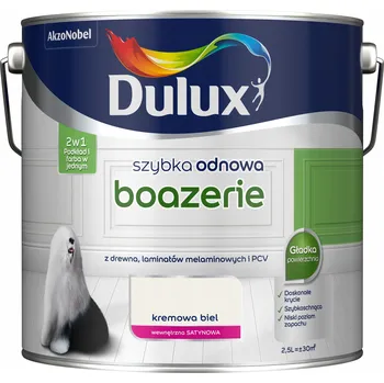 barva na zeď Barva barva na dřevo a dlaždice Dulux 2,5 l, krémově bílá, polomatná