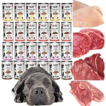 Krmivo pro psa Vlhké krmivo pro psy Tuf Tuf mix chutí konzerva 9,96 kg