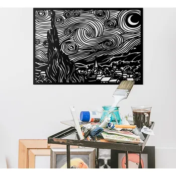 Obraz DUBLEZ 3D obraz 42 x 59 cm Vincent van Gogh - Hvězdná noc