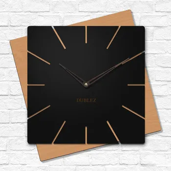 Hodiny Atypické dřevěné hodiny - Diagonála, Buk | DUBLEZ