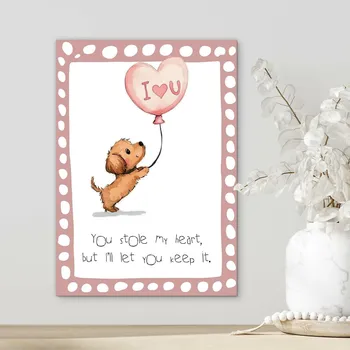 Obraz Dětský obraz zamilovaného pejska | DUBLEZ