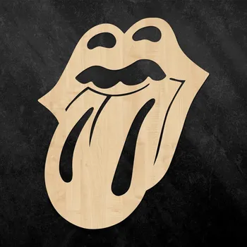 Obraz Dřevěný znak na zeď - The Rolling Stones, Javor | DUBLEZ