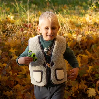 Dámská vesta Dětská vlněná vesta šedá L