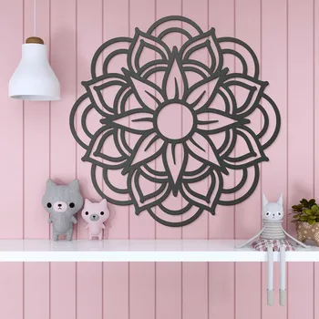 Obraz Mandala na zeď - Sluneční svit, Antracitově-šedá | DUBLEZ