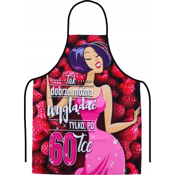 Kuchyňská zástěra Zástěra Dárková Dárek 60. Narozeniny s Ovocem