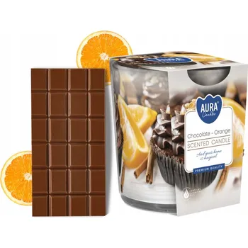 Svíčka Vonná svíčka parafínová Čokoláda- pomeranč Aura 1 ks