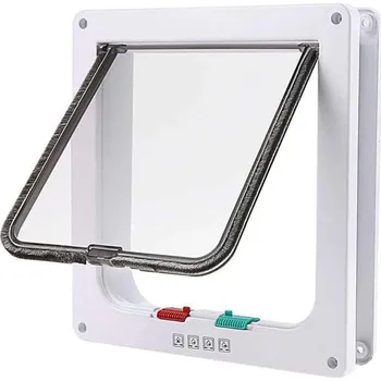 Obraz KYVNÉ DVEŘE PRO KOČKY TUNELOVÉ DVEŘE KLAPKA ZÁMEK 4-směrné Karlie 19,2x20x3 cm