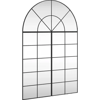 Zrcadlo VidaXL Zrcadlo, černé, 100 x 150 cm, zakončené obloukem, železo