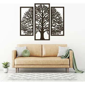 Obraz 3 dílný dřevěný obraz - Strom štěstí | DUBLEZ