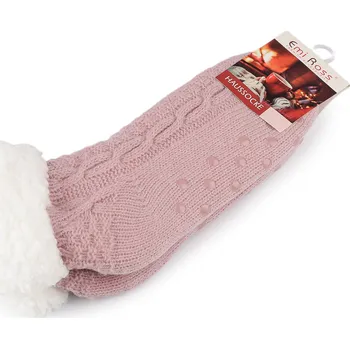 Dámské ponožky Ponožky zimní s protiskluzem, krátké Varianta: 15 (vel. 35-38) pudrová, Balení: 1 pár