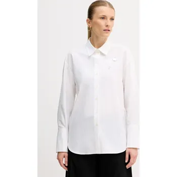 Pánská košile Bavlněná košile Kenzo bílá barva, regular, s klasickým límcem, FF52CH2549LB.01 00X, vel. 36