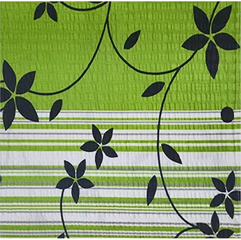 Povlečení 4sleep Dekorační krepový povlak na polštář 40 × 40 - Listy a květy na zeleném