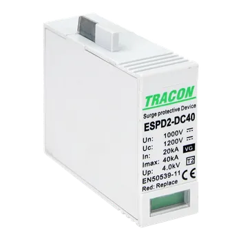 Přepěťová ochrana Tracon ESPD2-DC40-1000VGO Svodi přepětí DC, VG, typ T2, vložka 1000 V (Tracon ESPD2-DC40-1000VGO)
