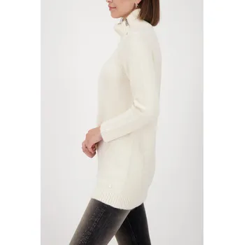 Dámská mikina Svetr Monari 9550 bílý prodloužený Velikost: 40