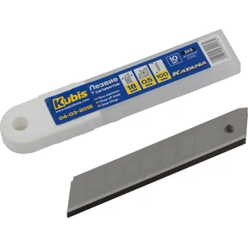 Pracovní nůž Náhradní čepele pro výsuvný nůž 18*100*0.5mm KATANA, SK5, 7 segmentů, 10 ks