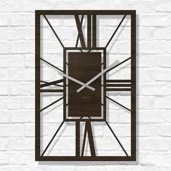 Hodiny Dřevěné římské hodiny - Arch Deco, Wenge | DUBLEZ