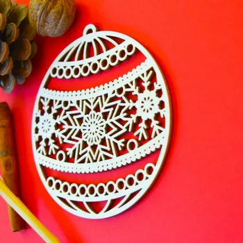 Vánoční dekorace Vánoční ozdoba - Koule na stromeček, Topolová překližka | DUBLEZ