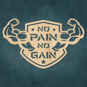 Samolepící dekorace Motivační obraz - No Pain No Gain | DUBLEZ
