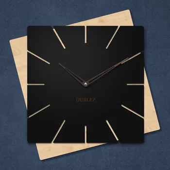 Hodiny Atypické dřevěné hodiny - Diagonála, Javor | DUBLEZ