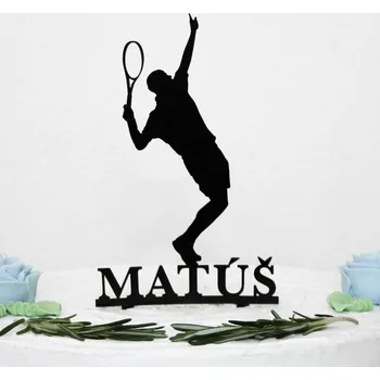 Obraz Dřevěný zápich na dort se jménem - Tenista | DUBLEZ