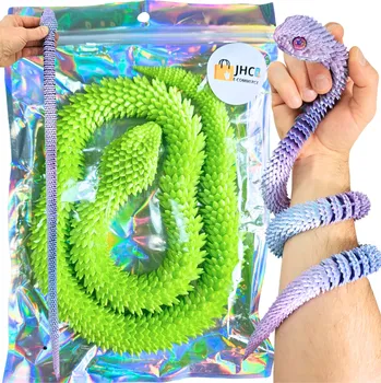 Figurka Had drak 80 CM ! 3D tisk Kloubová pohyblivá realistická figurka z tiskárny 60 cm