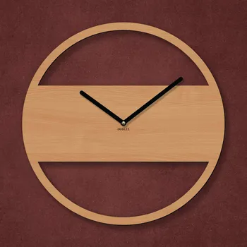 Hodiny Moderní hodiny do obýváku - Encanto, Buk | DUBLEZ
