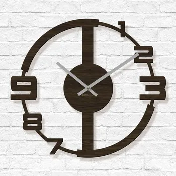 Hodiny Nástěnné hodiny s tichým chodem - Summery, Wenge | DUBLEZ