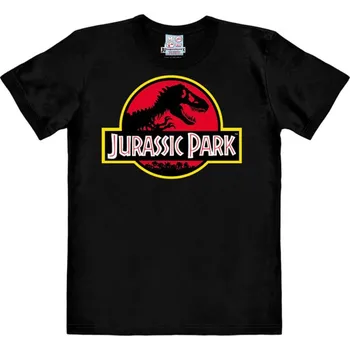 Pánské tričko Pánské tričko Jurassic Park|Jurský park: Logo (2XL) černá bavlna
