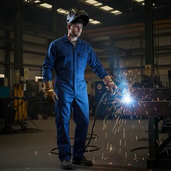 Pracovní kombinéza Portwest Kombinéza BIZWELD WELDEN, modrá Velikost M námořní modrá