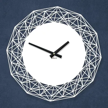 Hodiny Nástěnné hodiny do obýváku - Linea, Bílá | DUBLEZ