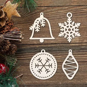 Obraz Tradiční dřevěné vánoční ozdoby - Set 4 druhy po 5 ks (20ks) | DUBLEZ