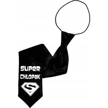 Kravata Kravata Super Kluk Pro Chlapce Manžela Syna Černá