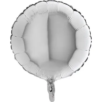 Balónek Balónek 46 cm stříbrný kulatý