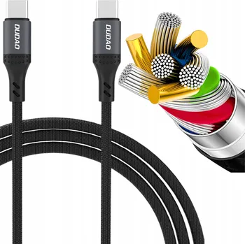 Datový kabel Kabel Dudao USB typ C - USB typ C 1,2 m černý