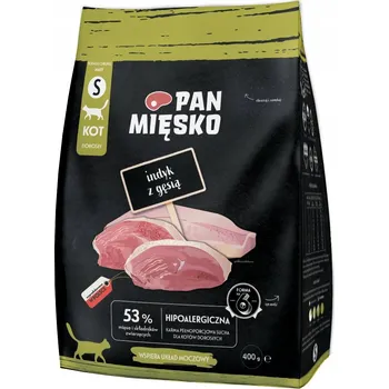 Krmivo pro kočku Pan Mięsko Suché Krmivo pro kočky Krůta s husou (dospělé kočky) křupky S 400g